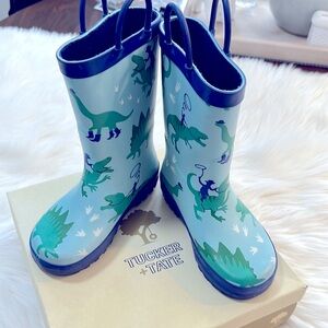 Tucker + Tate Blue Dinosaur Print Rain Boots